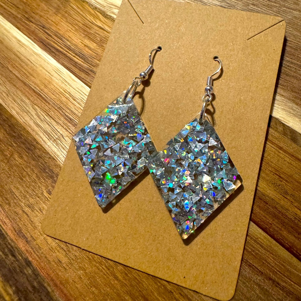Super sparkly silver dangles!